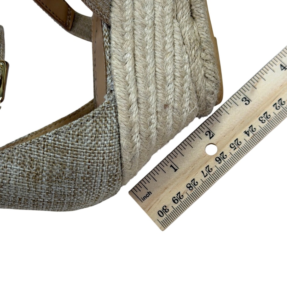 Talbots Lyndsay Natural Strappy Espadrille Wedge Sandals Womens Size 9 Tan Beige - Picture 10 of 11